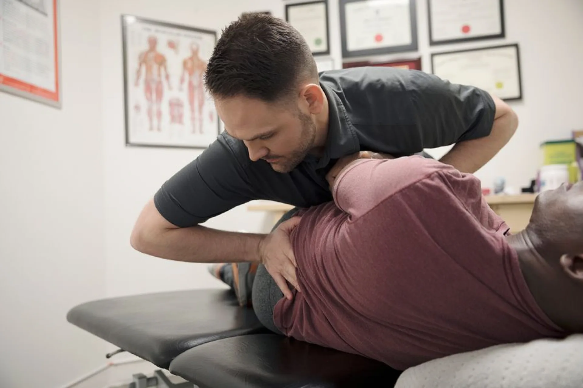 Chiropractor providing structural correction care at Gate City Health in Greensboro